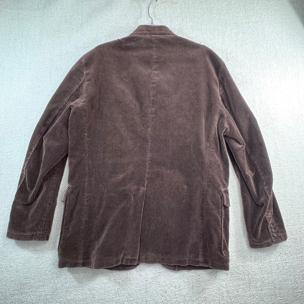 GAP 1969 Mens Dark Brown Wide Wale Corduroy Blazer Sport Coat Two Button Jacket - Picture 9 of 11